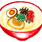 豚骨ラーメンのイラスト