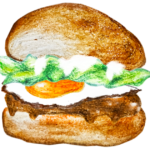 てりたまバーガーのイラスト