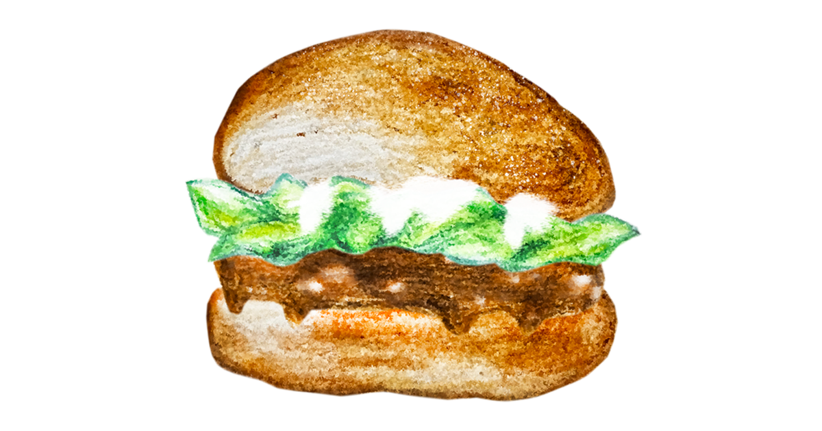 てりやきバーガーのイラスト