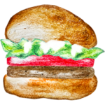 ハンバーガーのイラスト