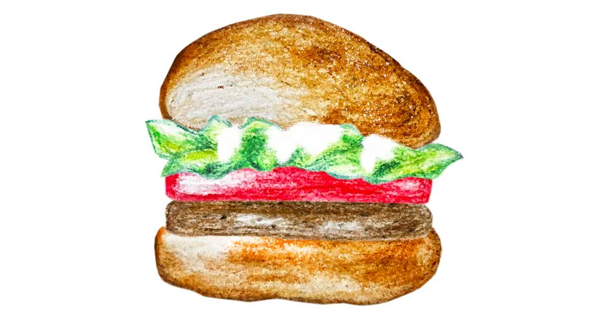 ハンバーガーのイラスト