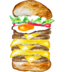 巨大バーガーのイラスト