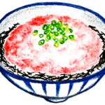 ねぎとろ丼のイラスト