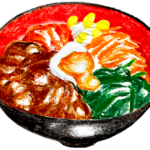 ビビンバ丼のイラスト