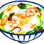 中華丼のイラスト