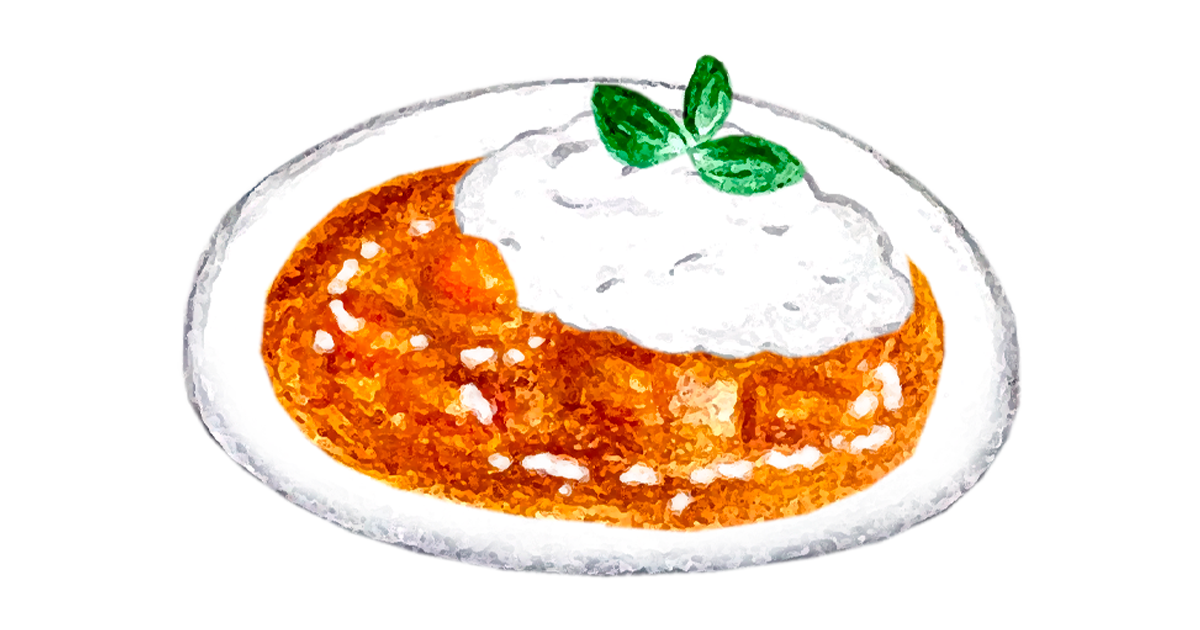 バターチキンカレーのイラスト