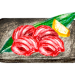 厚切りタンのイラスト