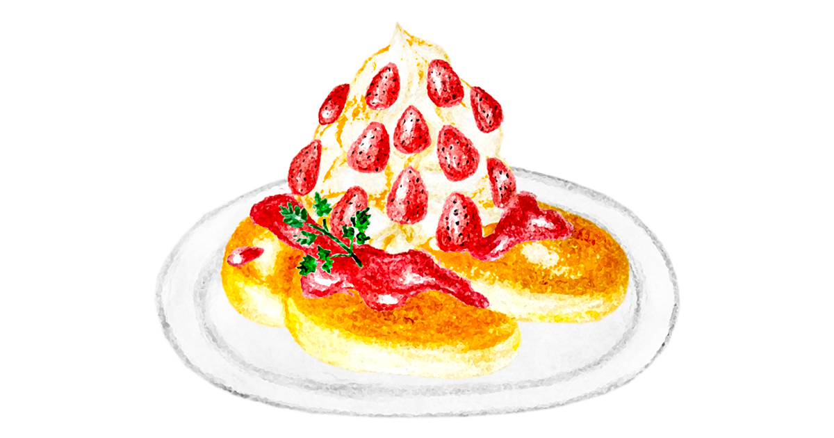 ストロベリーパンケーキ